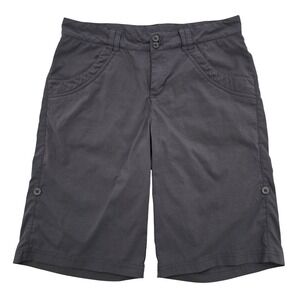 Cloudveil Women's Gray Nylon Stretch Roll Up Convertible Hiking Shorts S